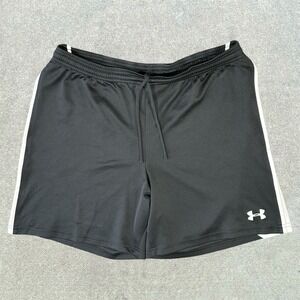 Under Armour Shorts Men's Medium‎ Black Activewear Drawstrings 7" inseam
